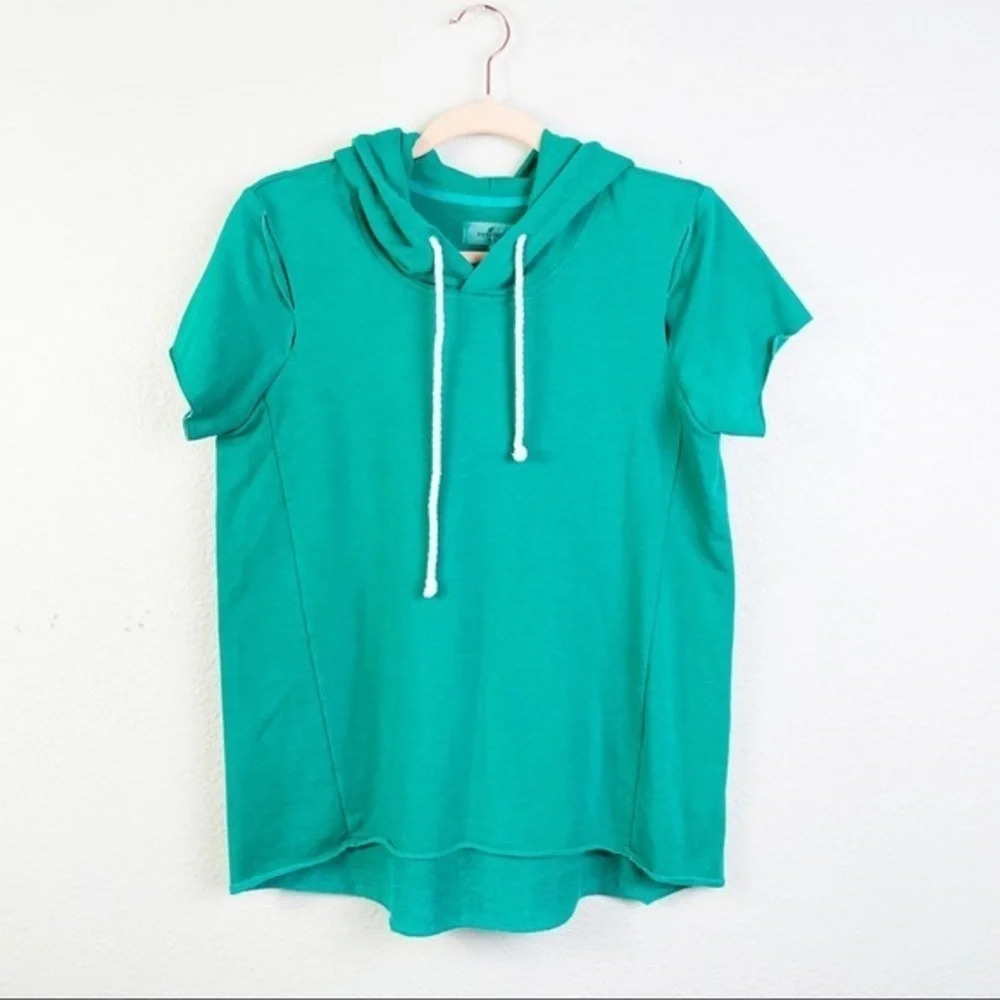 SUNDAYS Green Short‎ Sleeve Hoodie